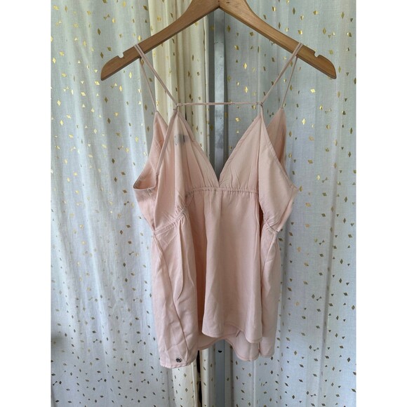 Volcom True To This Faux Wrap Surplice Elastic Empire Waist Adjustable Cami Top - Picture 3 of 7